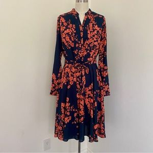 NWT Nanette Lepore Pin-Tucked Midi Dress